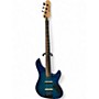 Used Kiesel FRETLESS 4 STRING  Ocean Blue Burst Electric Bass Guitar Ocean Blue Burst