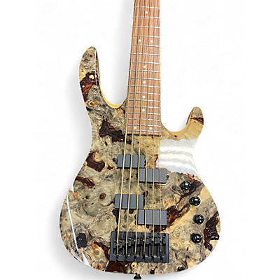Used Kiesel ICON 6 CUSTOM NATURAL BURL Electric Bass Guitar