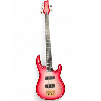 Used Kiesel Icon 5 Pink Burst Electric Bass Guitar