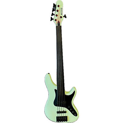 Used Kiesel JB5 Fretless Green Electric Bass Guitar