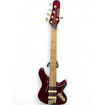 Used Kiesel JB5M crimson red Electric Bass Guitar