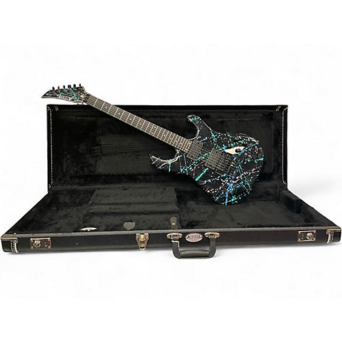 Used Kiesel Jason Becker JB200 Custom Black Magic Splatter Solid Body Electric Guitar Black Magic Splatter