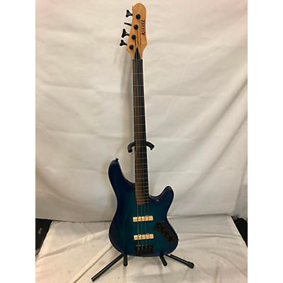 Used Kiesel Jb4 Fretless Ocean Burst Electric Bass Guitar