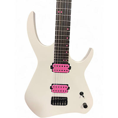 Used Kiesel Kyber 6  White and Pink Solid Body Electric Guitar