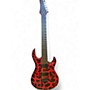 Used Kiesel Kyber Blood Red  Black Crackle Finish Solid Body Electric Guitar Blood Red  Black Crackle Finish