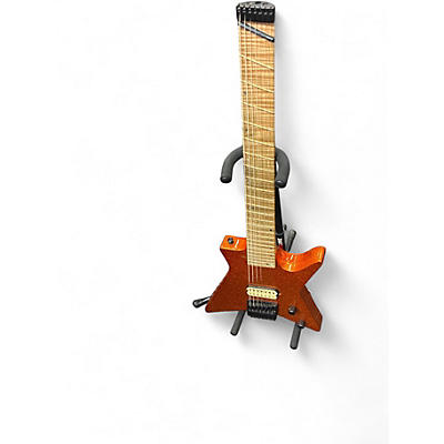 Used Kiesel LIGHTSPEED HEADLESS MULTISCALE ORANGE SPARKLE Solid Body Electric Guitar