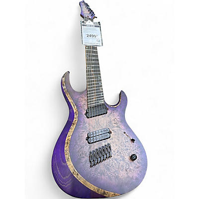 Used Kiesel Neckthrough Aries Multiscale Purple Solid Body Electric Guitar