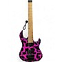 Used Kiesel Osiris 7 Headless Pink and Black Crackle Solid Body Electric Guitar Pink and Black Crackle