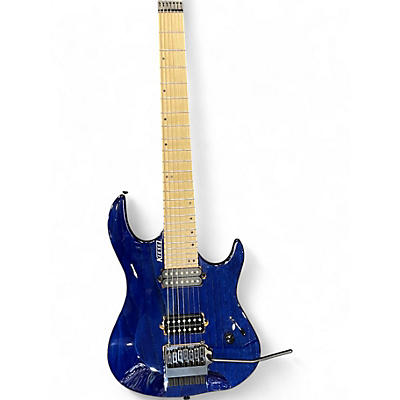 Used Kiesel  Osiris 7  Trans Blue Solid Body Electric Guitar