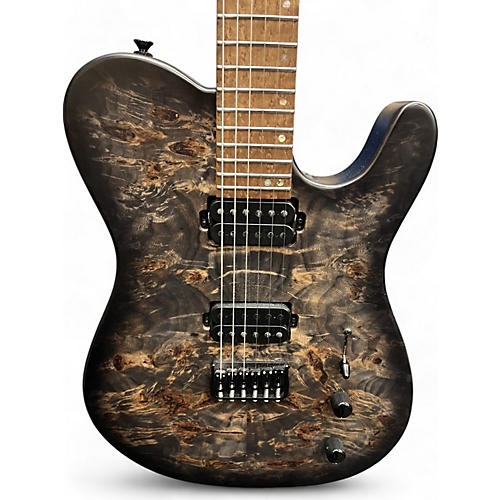 Kiesel Used Kiesel SOLO POPLAR BURL TRANSLUCENT BLACKBURST Solid Body Electric Guitar POPLAR BURL TRANSLUCENT BLACKBURST