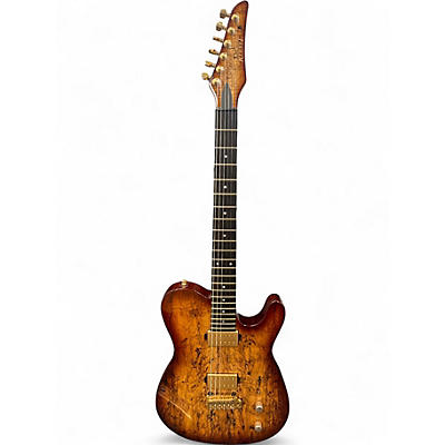 Used Kiesel Solo 6 Spalted Maple Honeyburst Solid Body Electric Guitar