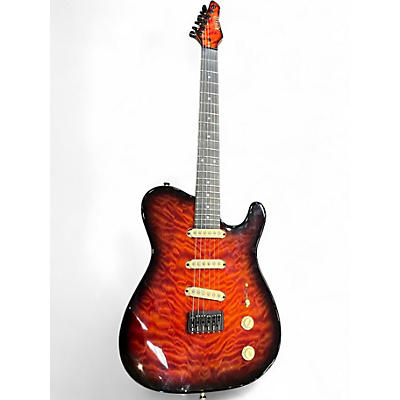 Used Kiesel Solo 6  Trans Amber Solid Body Electric Guitar