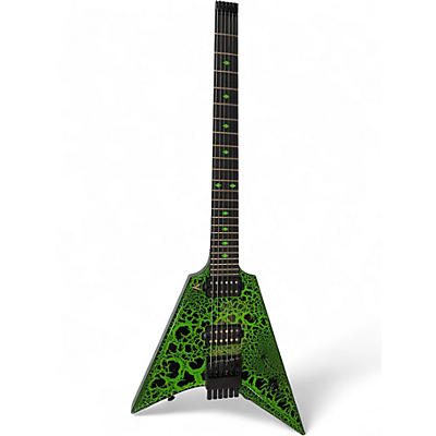 Used Kiesel  TYPE V Neon Green Solid Body Electric Guitar