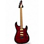 Used Kiesel Theos 6 with Hipshot Deep Red Over Flame Solid Body Electric Guitar Deep Red Over Flame