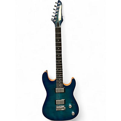 Used Kiesel Theos Trans Blue Solid Body Electric Guitar