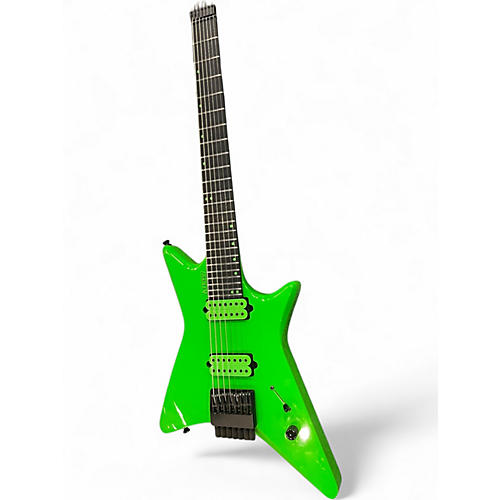 Used Kiesel Type-X 7 Neon Green Solid Body Electric Guitar Neon Green