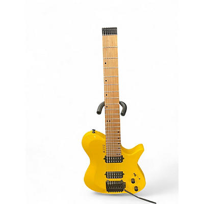 Used Kiesel Zeus 7 Yellow Solid Body Electric Guitar