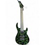 Used Kiesel aries 8-string green splatter custom Electric Bass Guitar green splatter custom