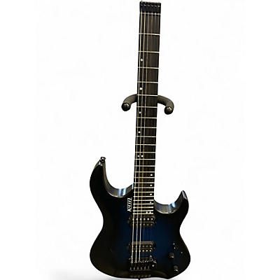Used Kiesel headless 02 Blue Burst Solid Body Electric Guitar
