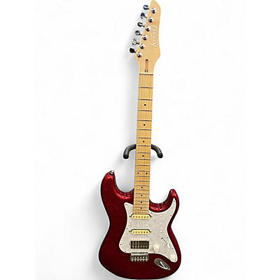 Used Kiesel lyra Candy Apple Red Metallic Solid Body Electric Guitar