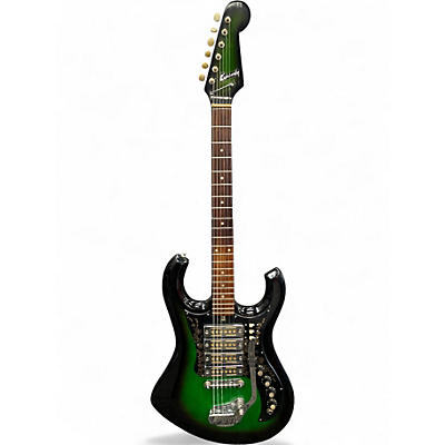Used Kimberly Bison Green Burst Solid Body Electric Guitar
