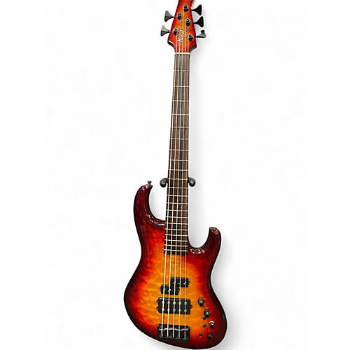 Used Kinal MK 5 FIGURED RED Electric Bass Guitar FIGURED RED