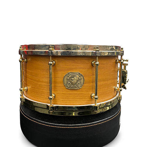 Used King Drums 6.5X14 CURLY MAPLE SNARE Natural Drum Natural 15