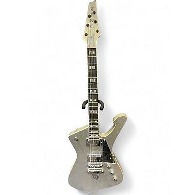 Used King ICEMAN Silver Sparkle Solid Body Electric Guitar