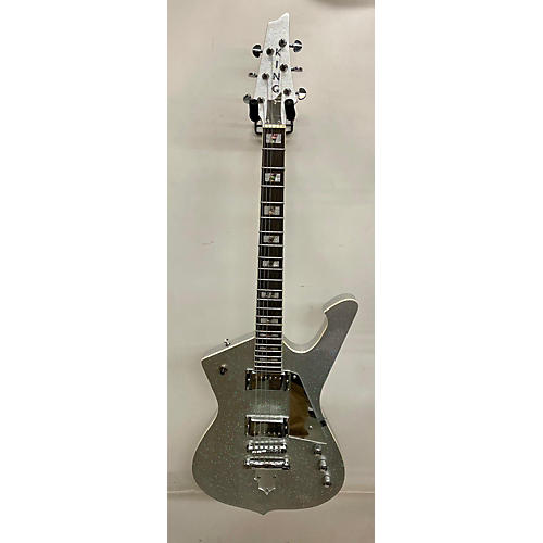 King Used King Ice Style Silver Sparkle Solid Body Electric Guitar Silver Sparkle