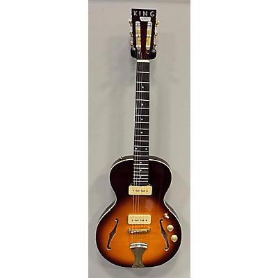 King Used King P 90 Tobacco Sunburst Hollow Body Electric Guitar