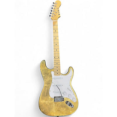 Used King "S" Style Gold Solid Body Electric Guitar