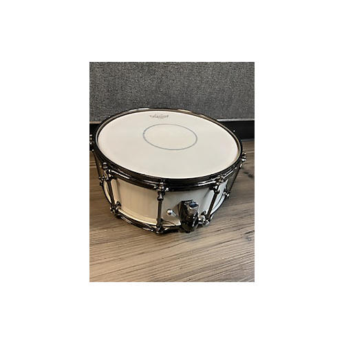 Kings Custom Used Kings Custom 6X14 Maple Stave Drum White Gloss White Gloss 13