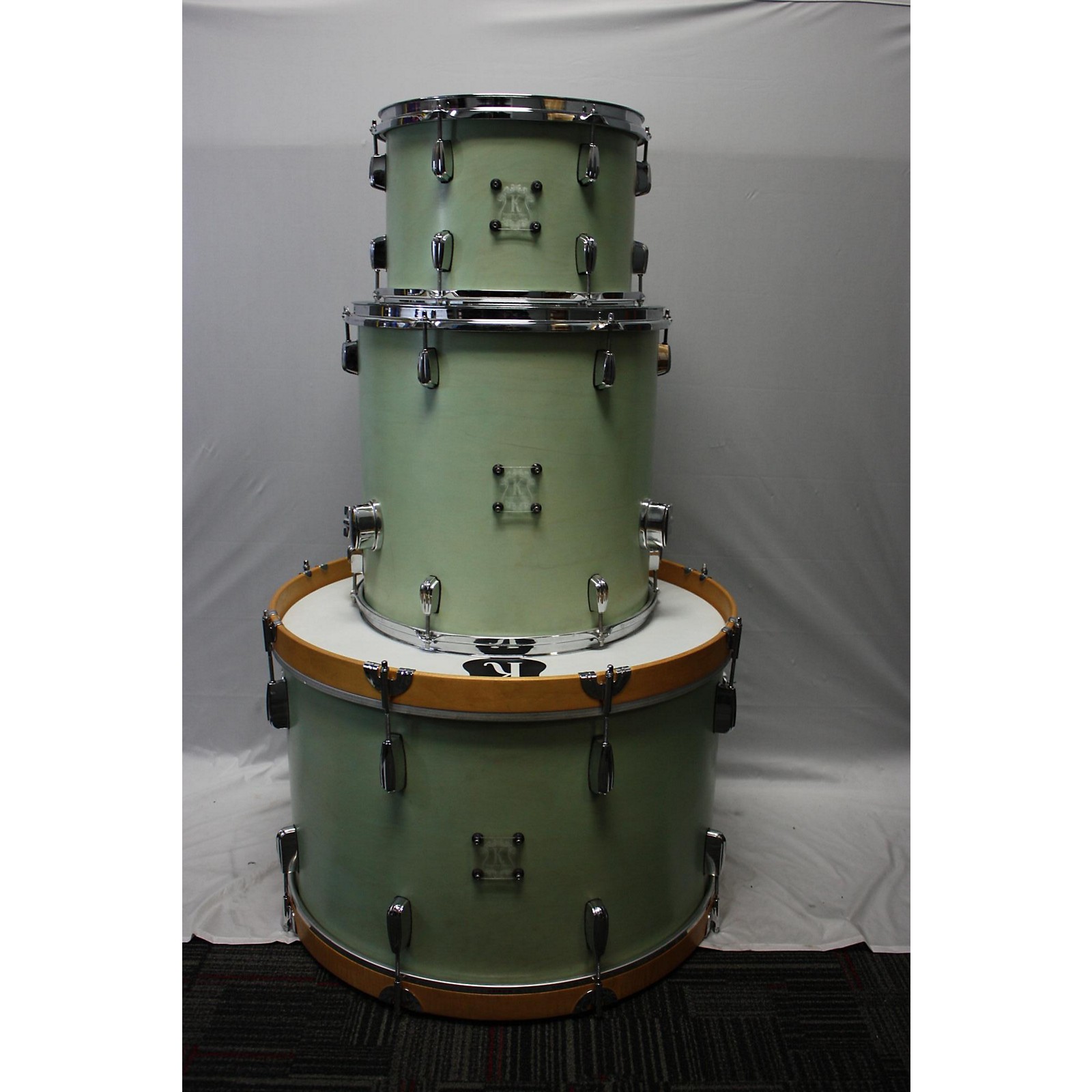Used Kingston Drum Company 3 piece 3 Piece Maple With Keller Shells