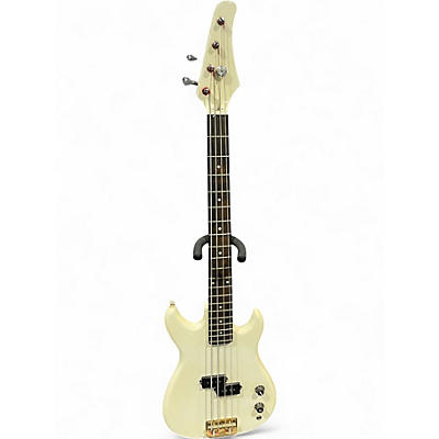 Used Kingston GREMLIN Alpine White Electric Bass Guitar