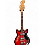 Used Kingston Model 3 Crimson Red Burst Hollow Body Electric Guitar Crimson Red Burst