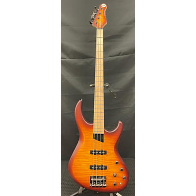 Kingston Used Kingston Saratoga DLX Cherry Burst Electric Bass Guitar