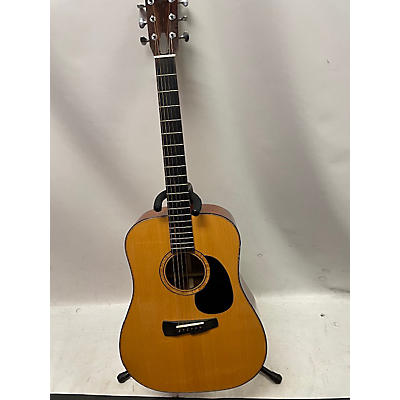 Used Kinscherff Dreadnaught Natural Acoustic Electric Guitar