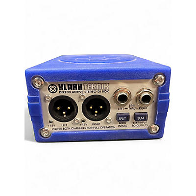 Used Klark Teknik DN200 Active Stereo DI BOX Direct Box