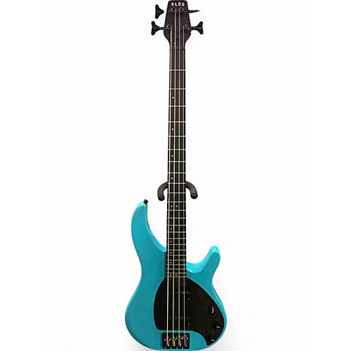 Used Klos APOLLO PRO Blue Electric Bass Guitar Blue