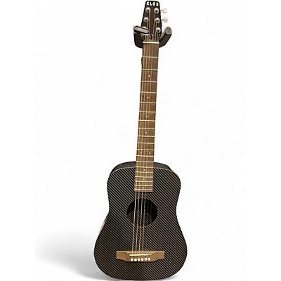 Used Klos Hybrid Travel Guitar Black Acoustic Guitar