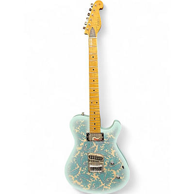 Used Knaggs Choptank HT Blue Paisley Solid Body Electric Guitar