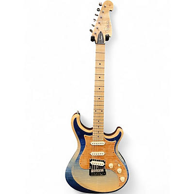 Used Knaggs Severn Tier 2 SSS Reverse Blue Fade Perf Solid Body Electric Guitar