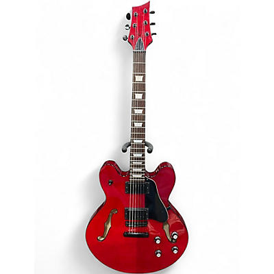 Used Kona Jazz 335 Cherry Red Hollow Body Electric Guitar
