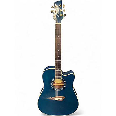 Used Kona K2 Trans Blue Acoustic Electric Guitar