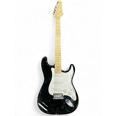 Used Kona STRATOCASTER Black Solid Body Electric Guitar