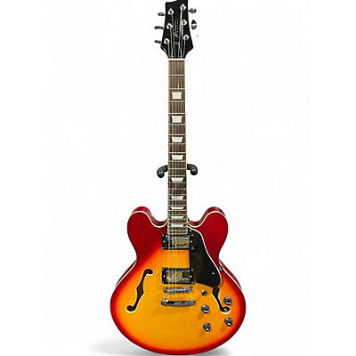Used Kona Standard Cherry Sunburst Hollow Body Electric Guitar