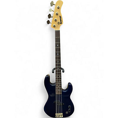 Used Kramer 1980's Pioneer Series Blue Electric Bass Guitar