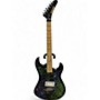 Used Kramer Baretta Feral Cat Rainbow Leopard Black Solid Body Electric Guitar Black