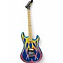 Used Kramer Baretta Hot Rod Blue Sparkle With Flames Solid Body Electric Guitar Blue Sparkle With Flames
