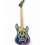 Used Kramer Baretta Hot Rod Blue Sparkle with Flames Solid Body Electric Guitar Blue Sparkle with Flames